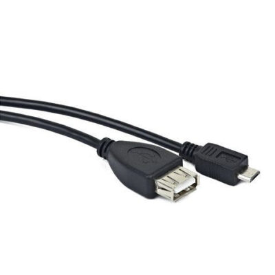 Cable usb lanberg micro m a usb tipo a f 2.0 otg negro 15cm oem