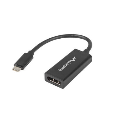 Adaptador usb lanberg usb tipo c m 3.1 a displayport h 15cm negro
