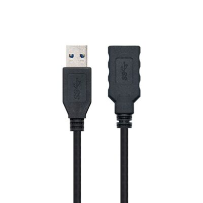 Cable usb(a) 3.0 a usb(a) 3.0 nanocable 2m negro macho – hembra