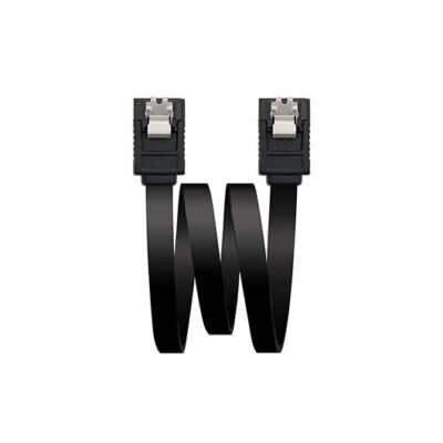 Cable datos sata iii nanocable 0.5m negro anclajes – 10.18.1001 – bk