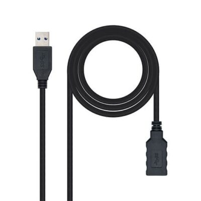 Cable usb tipo a 3.0 a usb tipo a 3.0 nanocable 1m negro macho – hembra