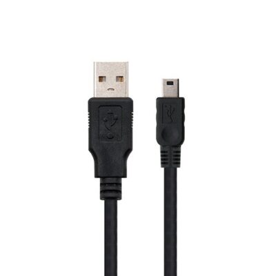 Cable usb tipo a 2.0 a mini usb 5 pin nanocable 0.5m negro macho – macho
