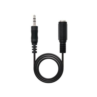 Cable audio jack – 3.5m a jack – 3.5h nanocable 3m – macho – hembra – negro
