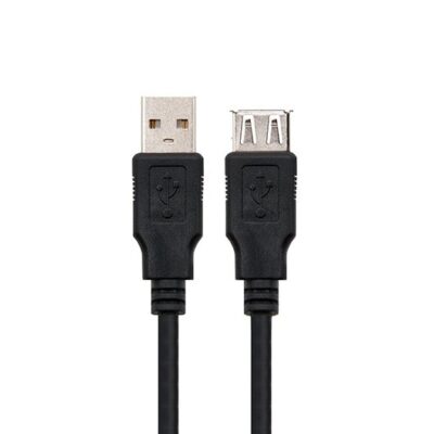 Cable usb tipo a 2.0 a usb tipo a 2.0 nanocable 3m negro macho – hembra