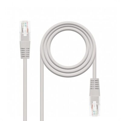 Cable red nanocable latiguillo rj45 utp cat6 2m gris