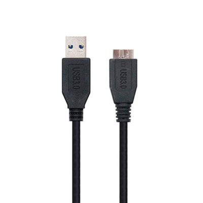 Cable usb tipo a 3.0 a micro usb tipo b 3.0 nanocable 1m negro macho – macho
