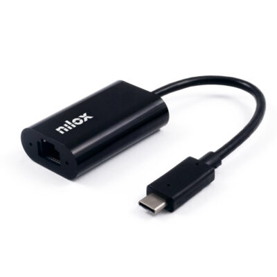 Cable adaptador nilox usb tipo c a ethernet macho – hembra