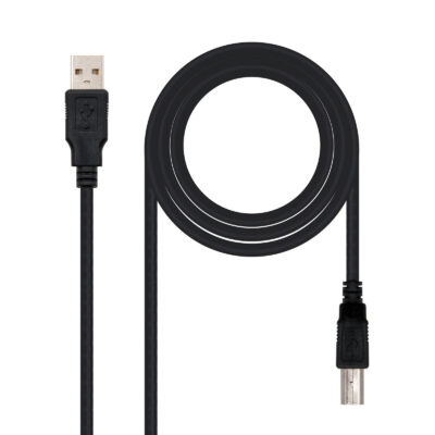 Cable usb tipo a a usb tipo b nanocable 4.5m negro – macho – macho