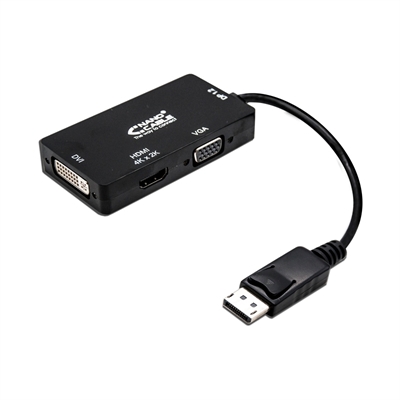 Conversor displayport a vga – dvi – hdmi nanocable 15cm – macho – hembra