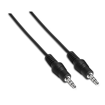 Cable audio estereo jack 3.5mm nanocable 1.5m negro – macho – macho