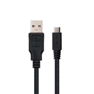 Cable usb 2.0 a micro usb nanocable 0.8m – macho – hembra – negro