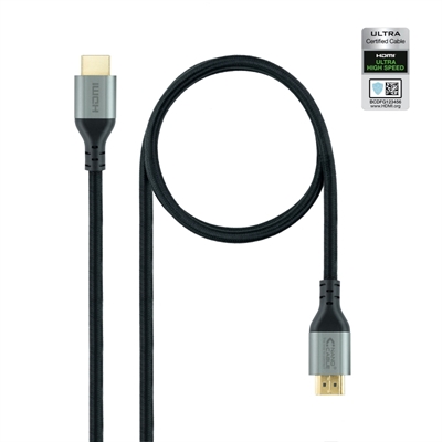 Cable hdmi 2.1 nanocable 1m – macho – macho – negro
