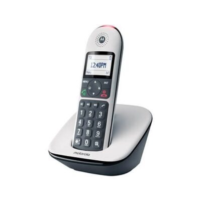Telefono inalambrico dect digital motorola cd5001 blanco – pantalla retroiluminada – teclas grandes
