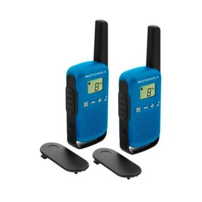 Walkie talkie motorola tlkr – t42 blue packs 2 pmr446 – 8km – 16canales – 500mw – clip cinturon