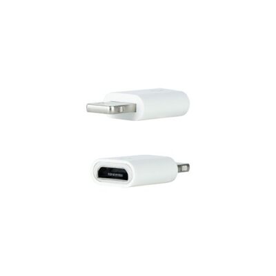 Adaptador lightning a micro usb nanocable – macho – hembra – blanco