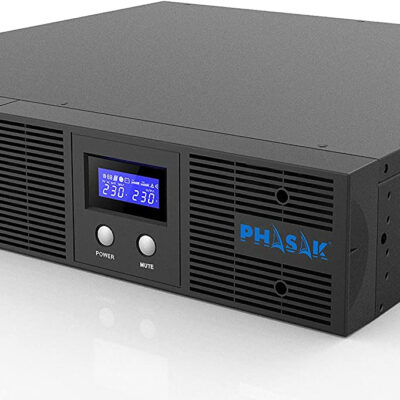 Sai ups phasak 2160va rack interactivo – 4 schuko – reg. autom. de tension – lcd ph 7521 2.16kva