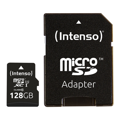 Tarjeta memoria micro sd intenso 128gb uhs – i cl10 + adaptador sd