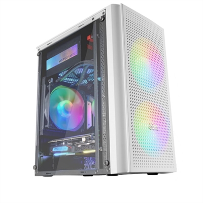 Caja ordenador mars gaming mc300w white micro – atx 1 x usb 3.0 2 x usb 2.0 3 x 120mm frgb