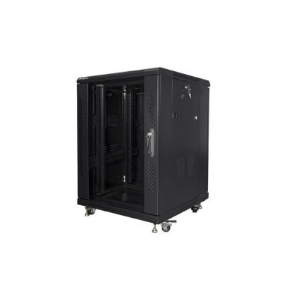 Armario rack lanberg 15u 600 x 600 auto ensamblado 19 pulgadas carga maxima 800kg negro
