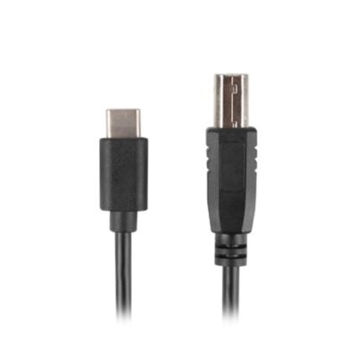 Cable usb tipo c a usb 2.0 tipo b lanberg 3m – macho – macho – negro
