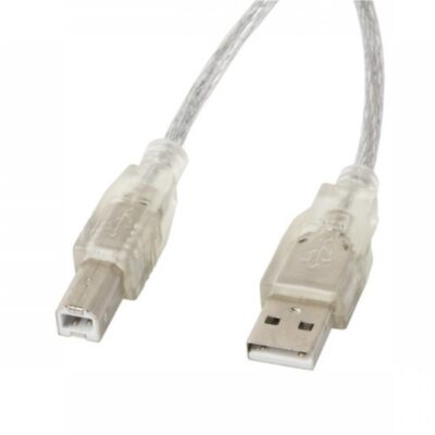 Cable usb tipo b a usb 2.0 tipo a lanberg 1.8m – macho – macho – transparente