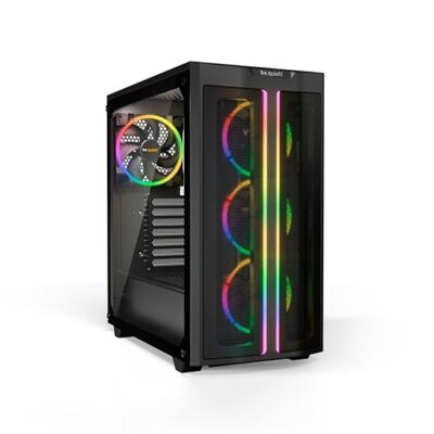 Caja ordenador gaming atx be quiet! pure base 500fx black tira led argb – cristal templado – 3 x 120mm – 1 x 140mm