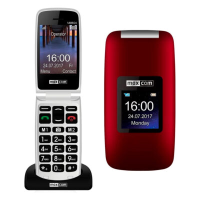 Telefono movil maxcom mm824 red white – 2.4 pulgadas – 2g