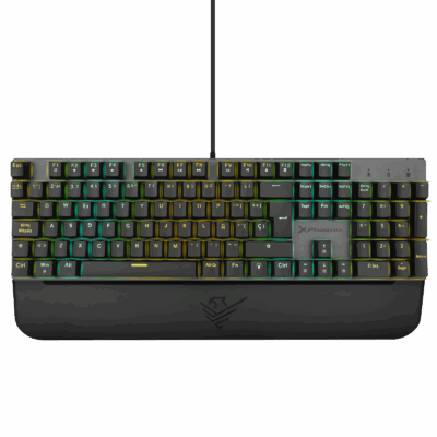 Teclado mecanico gaming phoenix mk1 elite full rgb configurable switches brown usb con reposamuñecas