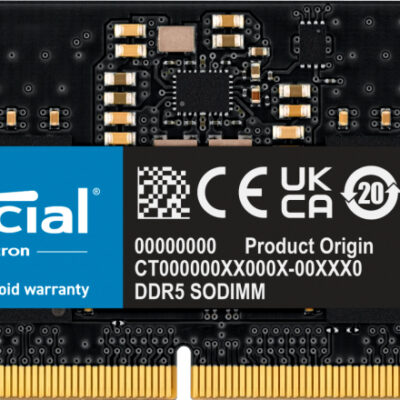 Memoria ram ddr5 8gb crucial – sodimm – 4800 mhz – pc5 38400 cl40
