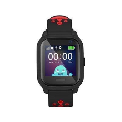 Reloj smartwatch leotec kids allo gps antiperdida negro y rojo 1.3 pulgadas