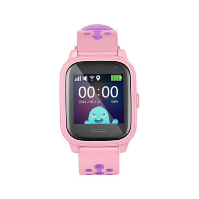 Reloj smartwatch leotec kids allo gps antiperdida rosa y morado 1.3 pulgadas