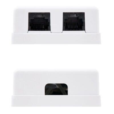 Roseta nanocable 2 tomas cat.6 utp rj45