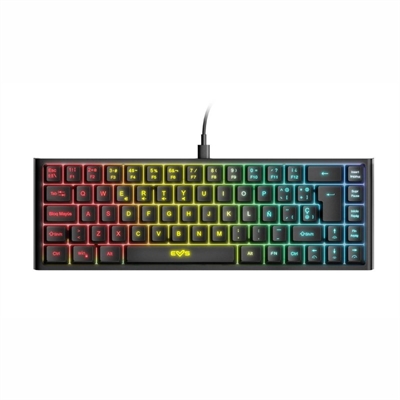 Teclado energy sistem esg k4 kompact – rgb negro – led rainbow – 69 teclas antighosting – xbox – ps5 – pc – mac
