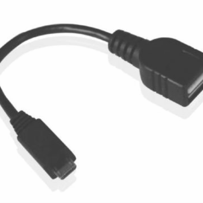 Cable micro – usb a usb tipo a sbs 0.13m – macho – hembra – negro