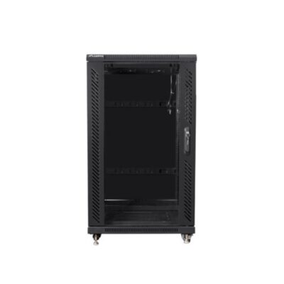 Armario lanberg rack 19 pulgadas 22u 600×800 flat pack black negro