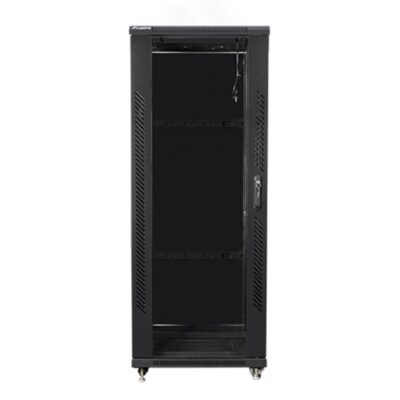 Armario rack lanberg de suelo 32u – 600x600x1603 19 pulgadas flat pack negro