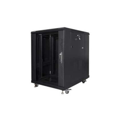 Armario lanberg rack 19 pulgadas 15u 600×800 flat pack black negro