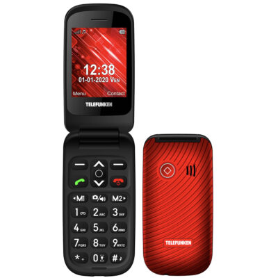 Telefono movil telefunken s440 senior phone – 2.4 pulgadas – rojo