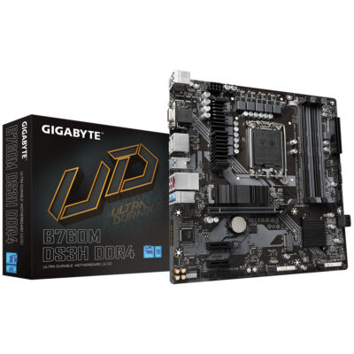 Placa base gigabyte b760m ds3h ddr4 1700 m – atx – 4x ddr4 – 4x sata 6gb – s – 3x usb 3.2 – 2x usb 2.0