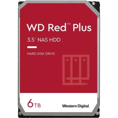 Disco duro interno hdd wd western digital nas red plus wd60efpx 6tb 6000gb 3.5 pulgadas sata3 5400rpm 256mb