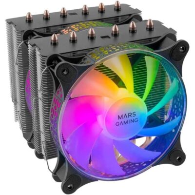 Ventilador disipador cpu mars gaming mcpu – xt 120mm argb negro