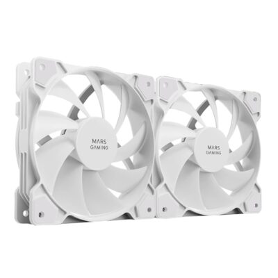 Ventilador caja mars gaming mfprox2 2 x 120mm blanco