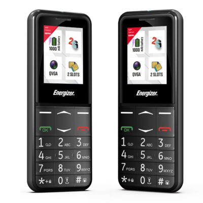 Telefono movil energizer e4 – 2g – 1.77 pulgadas – boton sos – ds black – negro