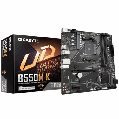 Placa base gigabyte b550m k am4 m – atx – 4x ddr4 – 4x sata3 – 4x usb 3.2 – 4x usb 2.0