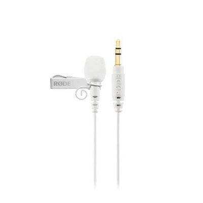Microfono rode lavalier go white jack 3.5mm trs – 110db – omnidirectional – blanco