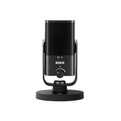 Microfono estudio rode nt – usb mini usb – c – 121db – 20hz – jack 3.5mm – base incluida – negro