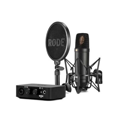 Microfono rode nt1&ai – 1 complete studio kit nt1 ai – 1 – soporte – pop filter – negro
