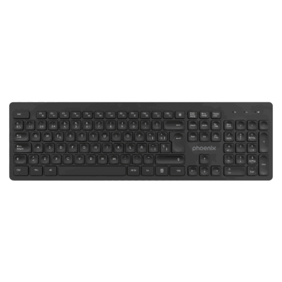 Teclado inalambrico qwerty phoenix k200 negro delgado
