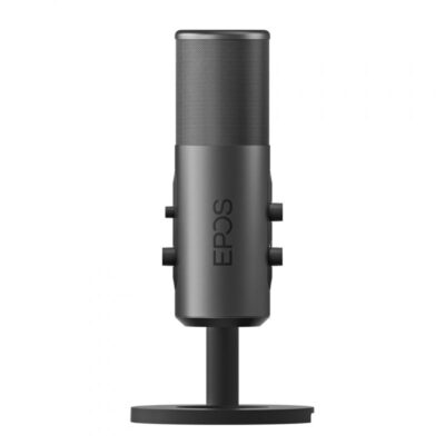 Microfono streaming epos b20 gris usb tipo c – jack 3.5mm – incluye soporte – 48khz