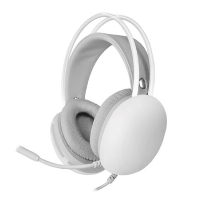 Auriculares mars gaming mh – glow jack 3.5mm rgb blancos